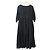 Glänzendes Botanisches Kleid Sybilla Schwarz - Ansicht 2