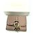Chloé Chloe Alphabet Trifold Leather Mini Beige - vista 3