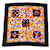 Sciarpa in seta Louis Vuitton nera e multicolore Nero Arancione Monogramma  - vista 11