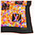Sciarpa in seta Louis Vuitton nera e multicolore Nero Arancione Monogramma  - vista 2
