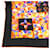Sciarpa in seta Louis Vuitton nera e multicolore Nero Arancione Monogramma  - vista 3
