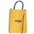 Fendi Pack Borsa Shopping in Pelle Piccola Giallo