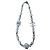 Collana lunga Chanel metallo oro champagne pendente quadrato Bianco