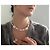 Collana lunga Chanel metallo oro champagne pendente quadrato Bianco - vista 8