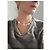 Collana lunga Chanel metallo oro champagne pendente quadrato Bianco - vista 9