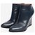 Céline Navy Wedge Stiefeletten - Größe EU 37,5 Marineblau - Ansicht 2