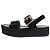 Prada Schwarze Samt-Plateausandalen - Größe EU 37,5