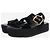 Prada Schwarze Samt-Plateausandalen - Größe EU 37,5 - Ansicht 2