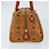 MCM Visetos logogramme Canvas and Leather Marrone - vista 3