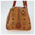 MCM Visetos logogramme Canvas and Leather Marrone - vista 4