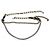 VINTAGE LANVIN DOPPELRINGE KETTE GÜRTEL T90 ALTER METALL & LEDER Golden