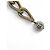 VINTAGE LANVIN DOPPELRINGE KETTE GÜRTEL T90 ALTER METALL & LEDER Golden - Ansicht 3