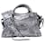 NEW BALENCIAGA NEO CAGOLE XS 700940 LEATHER SHOULDER BAG Silvery  ref.2634732