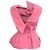 Blusa peplum de algodón rosa con detalle de lazo Louis Vuitton Castaño - vista 3