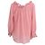 Blouse à volants en soie rose de Marc Jacobs Marron - vue 3