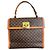Triomphe Borsa Céline Macadam Trionfo Marrone e Pelle Caramello