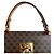 Triomphe Borsa Céline Macadam Trionfo Marrone e Pelle Caramello - vista 6
