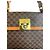 Triomphe Borsa Céline Macadam Trionfo Marrone e Pelle Caramello - vista 9