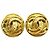 Clip orecchie Chanel CC in metallo D'oro