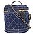 Vanity Beauty Case Chanel in Denim Trapuntato Blu - vista 2