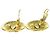 Chanel Vintage CC Button ovales Clip-On Gold-plated Golden - view 4