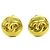 Chanel Vintage CC Round Clip-On Metal Small Dorado