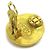 Chanel Vintage CC Round Clip-On Metal Small Dorado - vista 3
