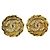 Clip Chanel CC in metallo con perla sintetica D'oro