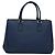 Prada Tote Lux a Doppia Cerniera con Tasca Frontale in Pelle Saffiano Media Blu - vista 2