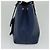 Prada Tote Lux a Doppia Cerniera con Tasca Frontale in Pelle Saffiano Media Blu - vista 4
