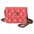 Chanel Wallet on Chain in pelle d'agnello rosa corallo D'oro