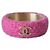 Bracciale Chanel Tweed Bangle Fucsia e Oro D'oro Fuschia
