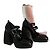 Nodaleto Bulla 105 Scarpe Mary Jane con Plateforme in Pelle Nera Nero