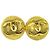 Chanel Vintage CC Round Clip-On Metal Small D'oro