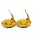 Chanel Vintage CC Round Clip-On Metal Small D'oro - vista 4