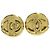 Chanel Vintage CC Round Clip-On Metal Small D'oro