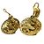 Chanel Vintage CC Round Clip-On Metal Small D'oro - vista 3