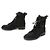 Stivaletti flat alla caviglia foderati in shearling nero Pedro Garcia