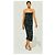 Tibi Scintilla Jersey Slip Kleid Schwarz Silber - Ansicht 6