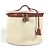 Hermès HERMES Zwei-Farben Intercity Schminktasche Rot Mehrfarben Beige