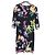 Autre Marque Vestido estampado con flores Kankan Stretch de LEONARD Azul Azul marino