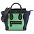 Céline Borsa a mano Celine Luggage Nano Shopper Nero Blu Verde