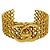 Bracciale rigido in oro con motivo Turnlock di Chanel Coco Mark D'oro - vista 3