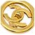 Chanel CC Round Metal D'oro - vista 2