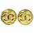 Clip orecchie Chanel CC in metallo D'oro