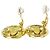 Clip orecchie Chanel CC in metallo D'oro - vista 4