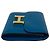 Billetera bi-fold compacta de cuero de ternera Constance de Hermès Azul - vista 5