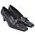 Pumps a punta quadrata con fiocco Stuart Weitzman in pelle nera Nero - vista 3