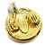 Chanel Vintage CC Round Clip-On Metal Small D'oro - vista 2