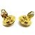 Chanel Vintage CC Round Clip-On Metal Small D'oro - vista 3